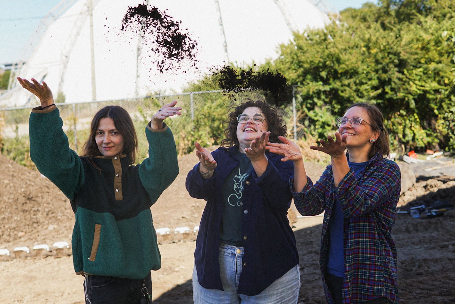 Team Photo Throwing Dirt